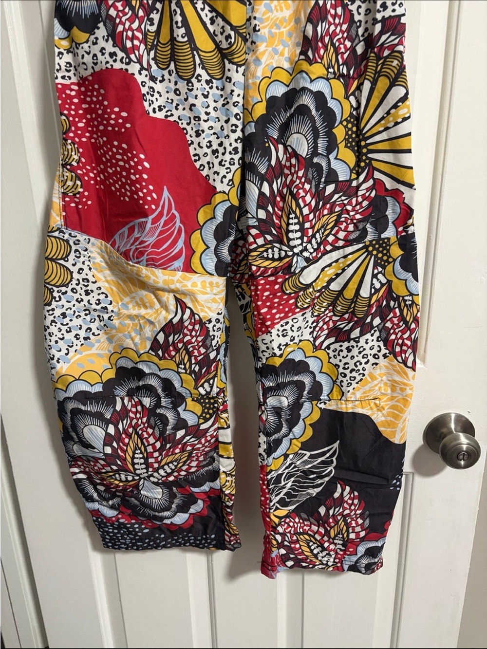 Free People Game Day Patchwork Wide-Leg Track Pants - Picture 6 of 9
